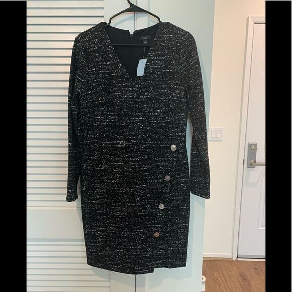 ann taylor factory tweed buttons sheath dress - Picture 1 of 3
